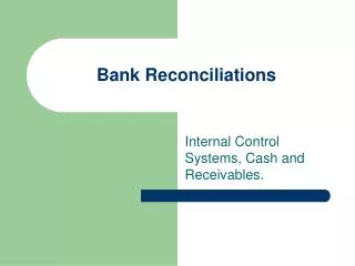 Bank Reconciliations