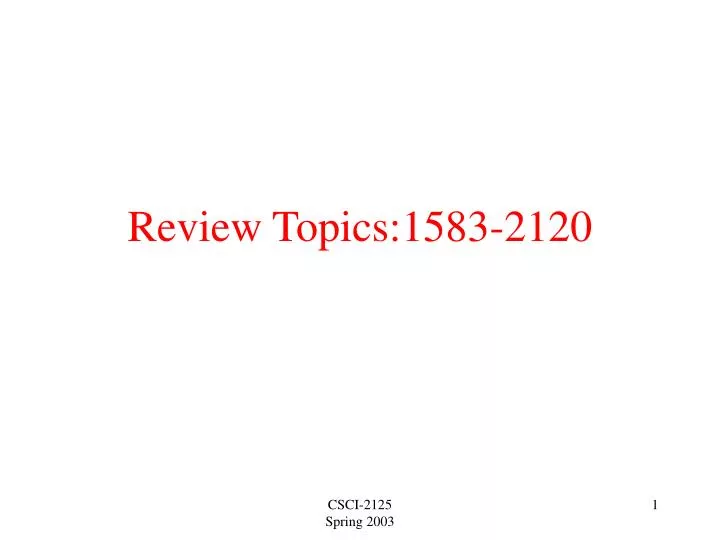 review topics 1583 2120