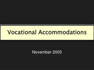 Vocational Accommodations
