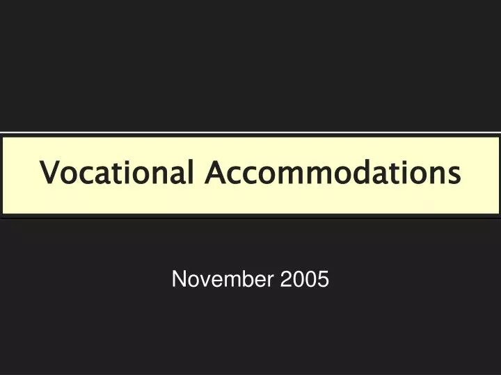 vocational accommodations