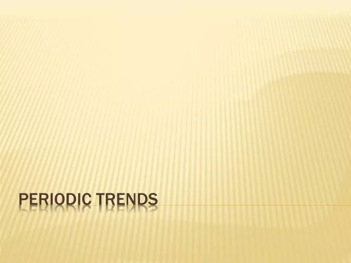 periodic trends
