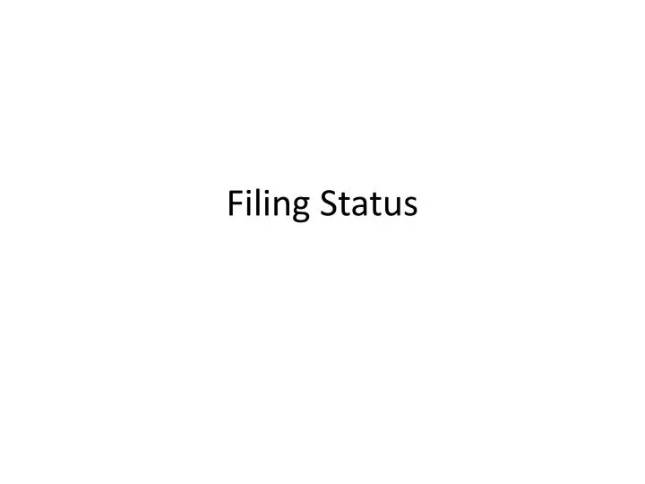 filing status