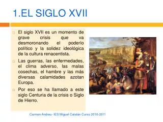 1 el siglo xvii