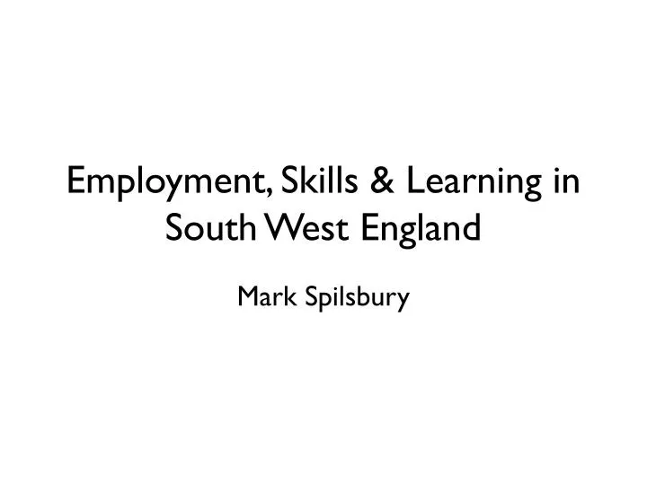 employment skills learning in south west england