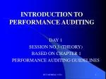 INTRODUCTION TO PERFORMANCE AUDITING - slide 1