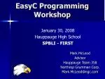 EasyC Programming Workshop - slide 1