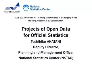 Projects of Open Data for Official Statistics
