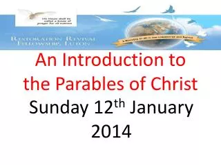 An Introduction to the Parables of Christ