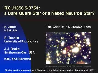 The Case of RX J1856.5-3754