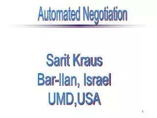 Automated Negotiation