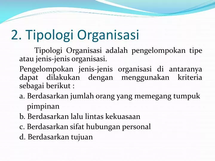 2 tipologi organisasi