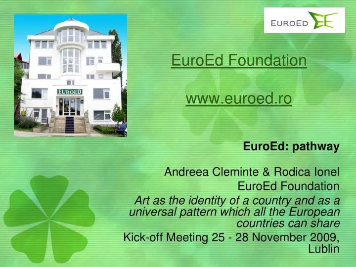 euroed foundation www euroed ro