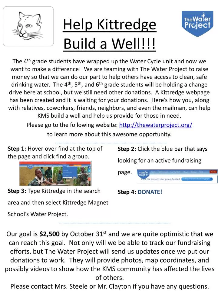 help kittredge build a well