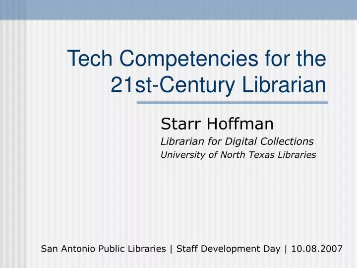 tech competencies for the 21st century librarian