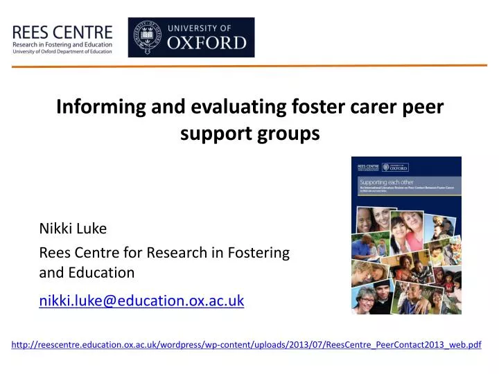 nikki luke rees centre for research in fostering and education nikki luke@education ox ac uk