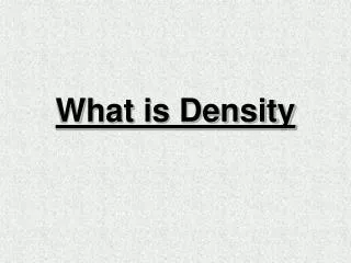 what is density