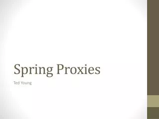 Spring Proxies