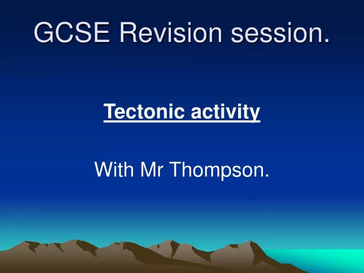 gcse revision session