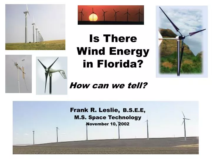 is there wind energy in florida