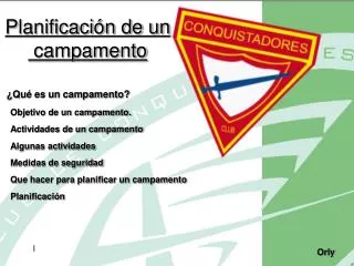 planificaci n de un campamento