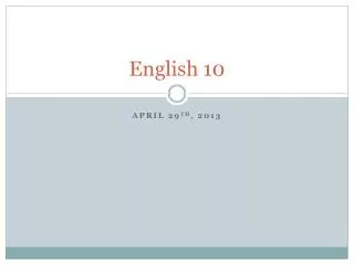 English 10