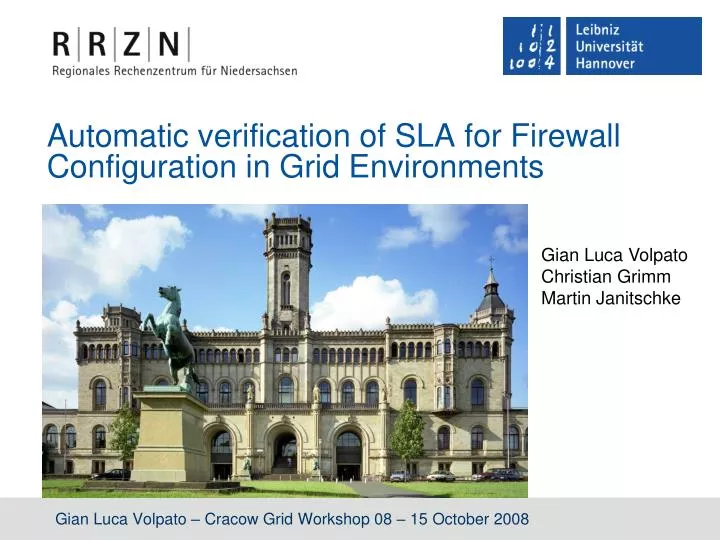 automatic verification of sla for firewall configuration in grid environments