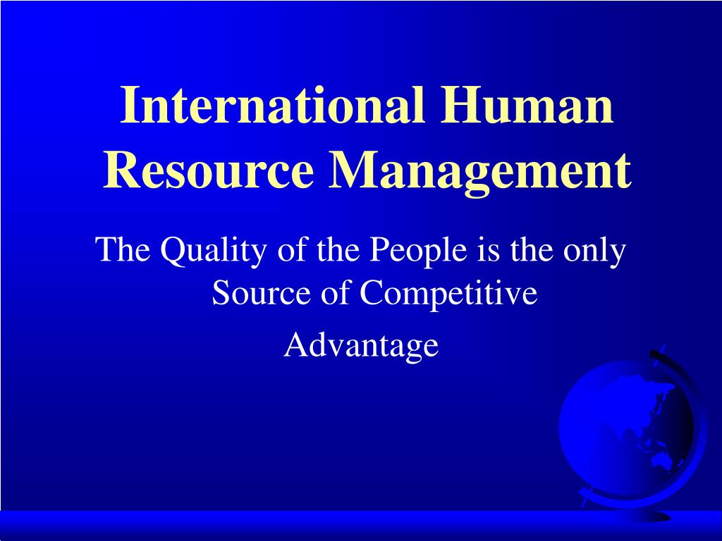PPT - International Human Resource Management PowerPoint Presentation ...