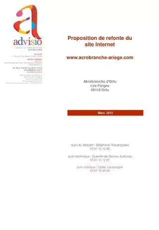 Proposition de refonte du site Internet acrobranche-ariege Akrobranche d'Orlu Les Forges