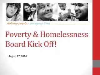 Poverty &amp; Homelessness Board Kick Off!