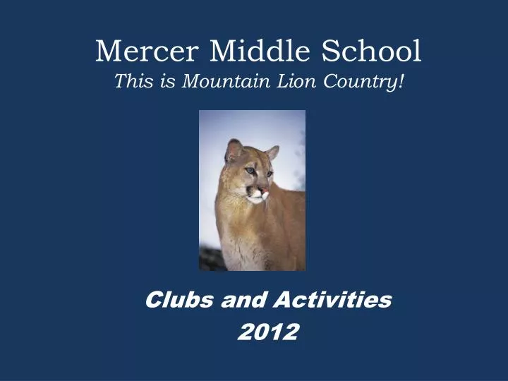 mercer middle school this is mountain lion country