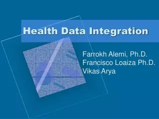 Health Data Integration