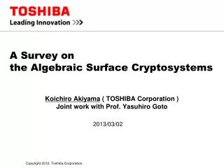 A Survey on the Algebraic Surface Cryptosystems