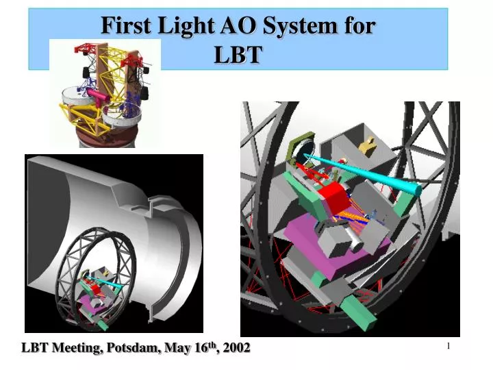 first light ao system for lbt