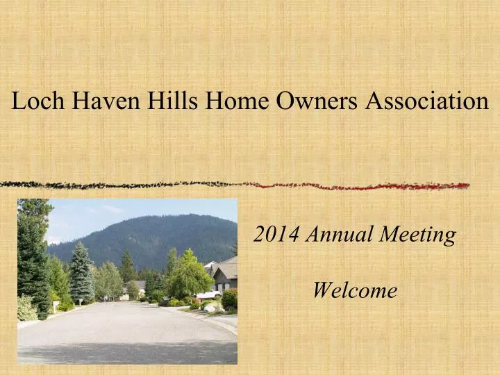 loch haven hills home owners association