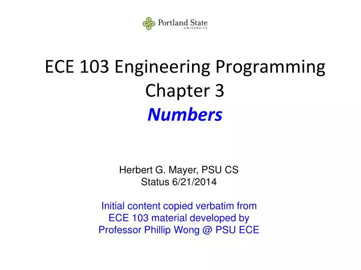 ece 103 engineering programming chapter 3 numbers
