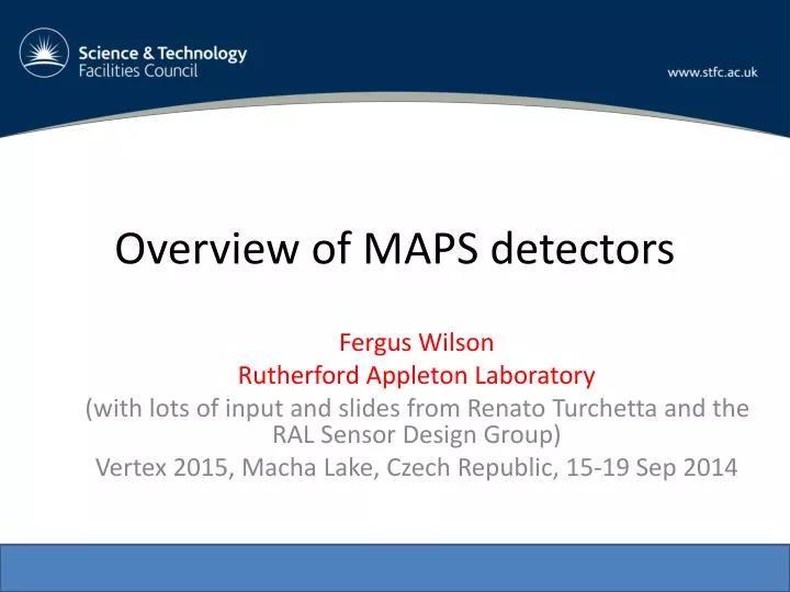 overview of maps detectors