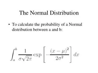 the normal distribution