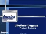Lifetime Legacy - slide 1