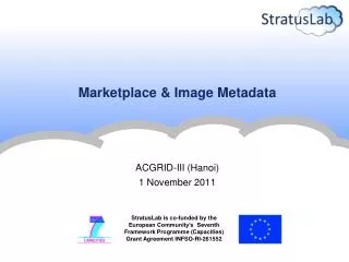 Marketplace &amp; Image Metadata