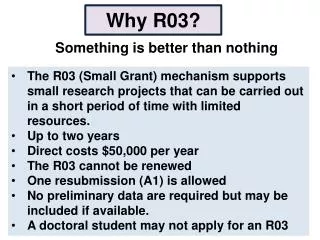 Why R03?