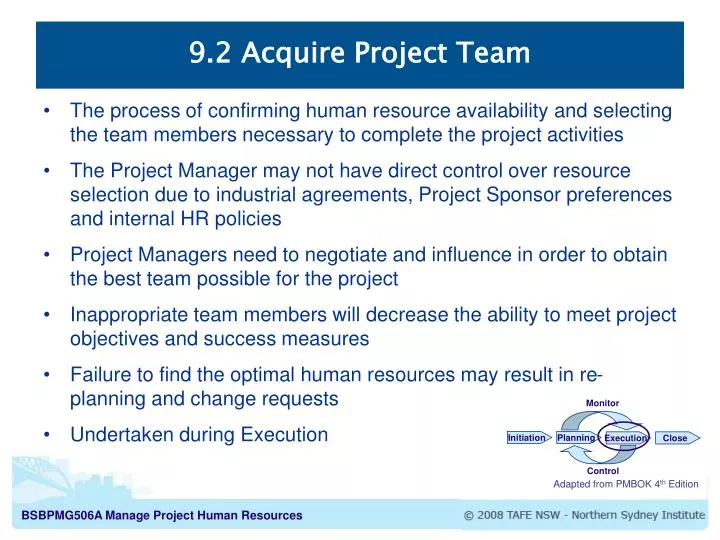 9 2 acquire project team