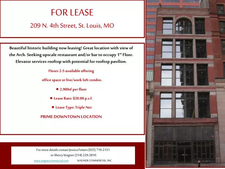 for lease 209 n 4th street st louis mo