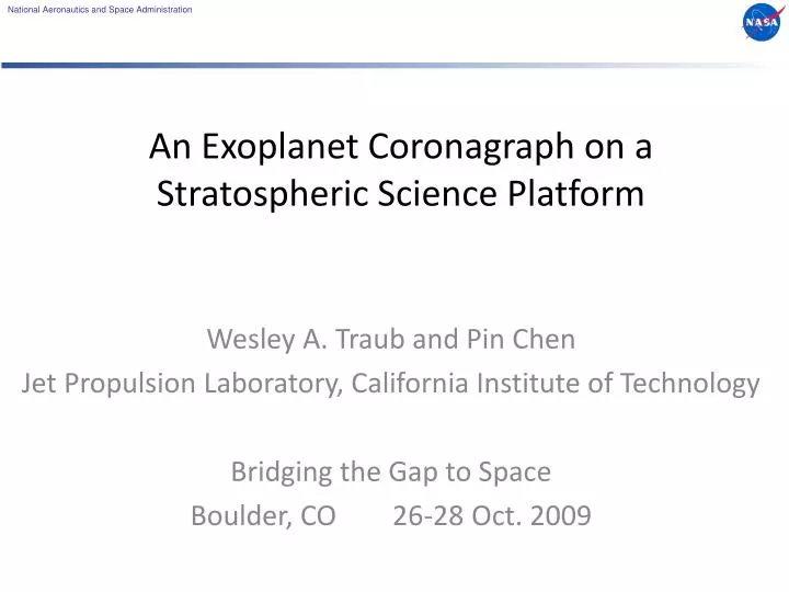 an exoplanet coronagraph on a stratospheric science platform