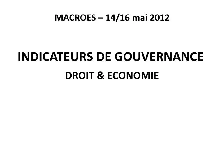 macroes 14 16 mai 2012