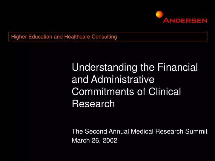 understanding the financial and administrative commitments of clinical research