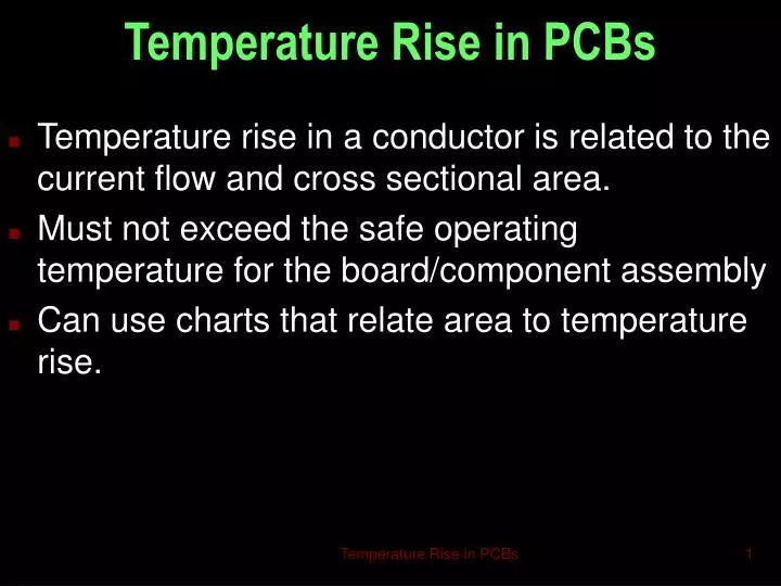 temperature rise in pcbs