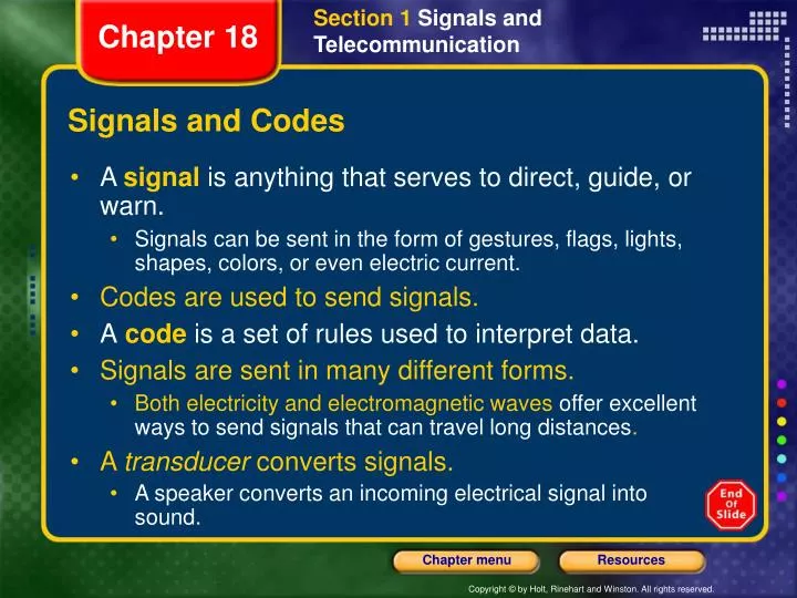 signals and codes