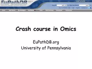 Crash course in Omics