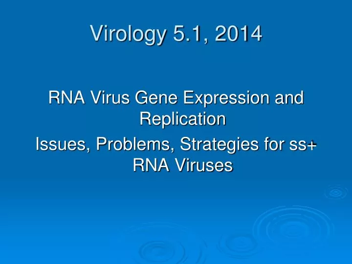 virology 5 1 2014