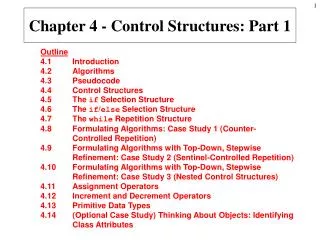 chapter 4 control structures part 1